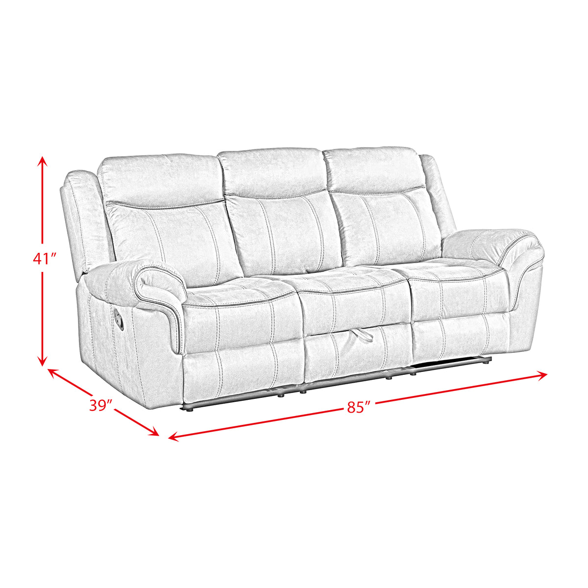 Sorrento 2PC Living Room Set in T101 Brown-Sofa & Loveseat
