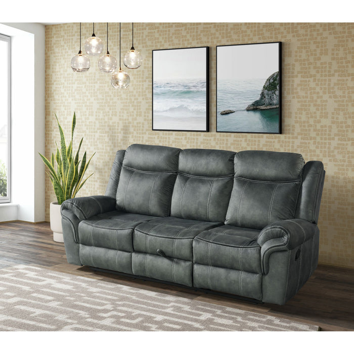 Sorrento Motion Sofa with Dropdown in FB367 Charcoal - Jack’s Furniture and More (Laredo, TX)
