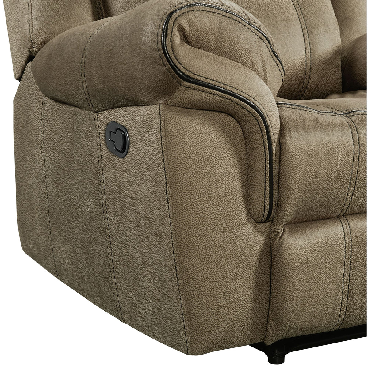 Sorrento 3PC Living Room Set in T101 Brown-Sofa, Loveseat & Recliner