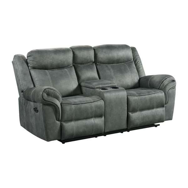 Sorrento 3PC Living Room Set in FB367 Charcoal-Sofa, Loveseat & Recliner - Jack’s Furniture and More (Laredo, TX)