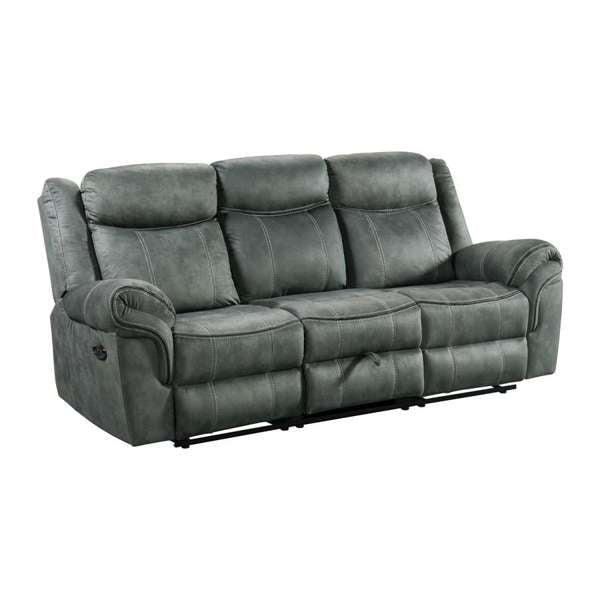 Sorrento 3PC Living Room Set in FB367 Charcoal-Sofa, Loveseat & Recliner - Jack’s Furniture and More (Laredo, TX)