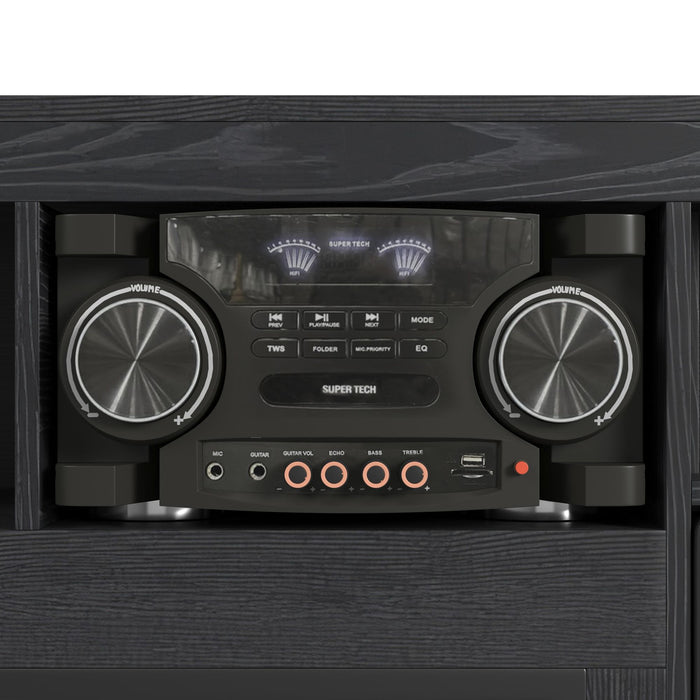 St. Cloud Fireplace with Sound System in Black