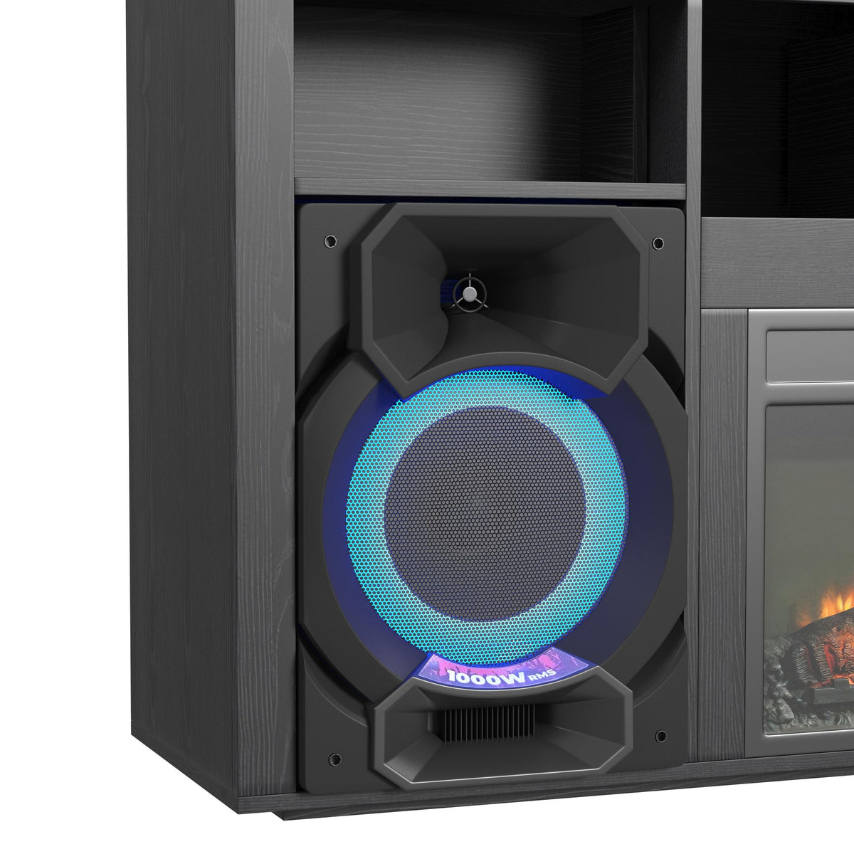 St. Cloud Fireplace with Sound System in Black - Jack’s Furniture and More (Laredo, TX)