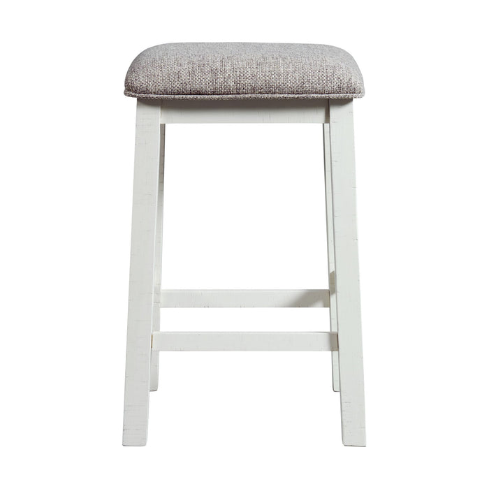 Stone Occasional Bar Table Single Pack in White (Table + Three Stools) - Jack’s Furniture and More (Laredo, TX)