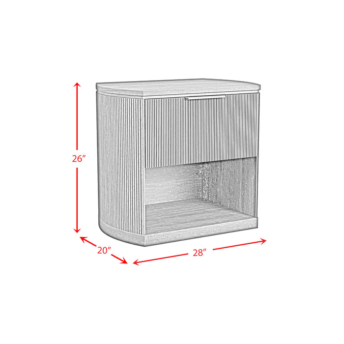 Sylvie 1-Drawer Nightstand with Touch Light in Dark Brown LED - Jack’s Furniture and More (Laredo, TX)