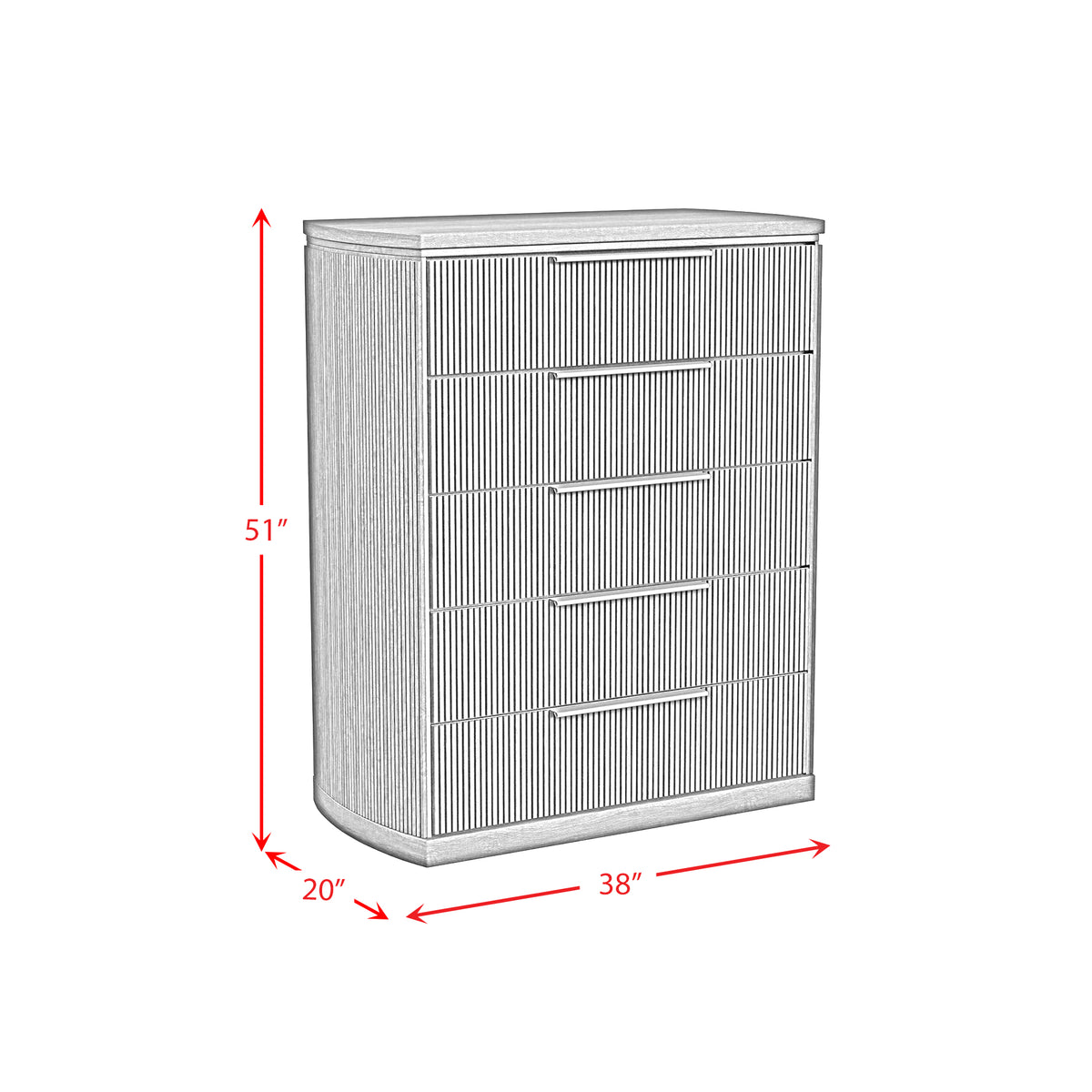 Sylvie 5-Drawer Chest in Dark Brown - Jack’s Furniture and More (Laredo, TX)