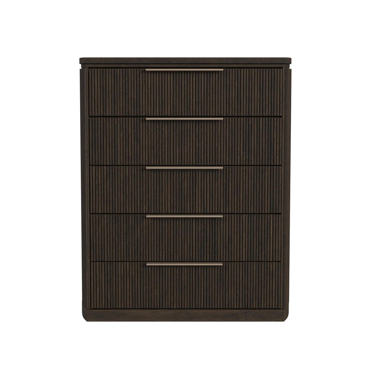 Sylvie 5-Drawer Chest in Dark Brown - Jack’s Furniture and More (Laredo, TX)