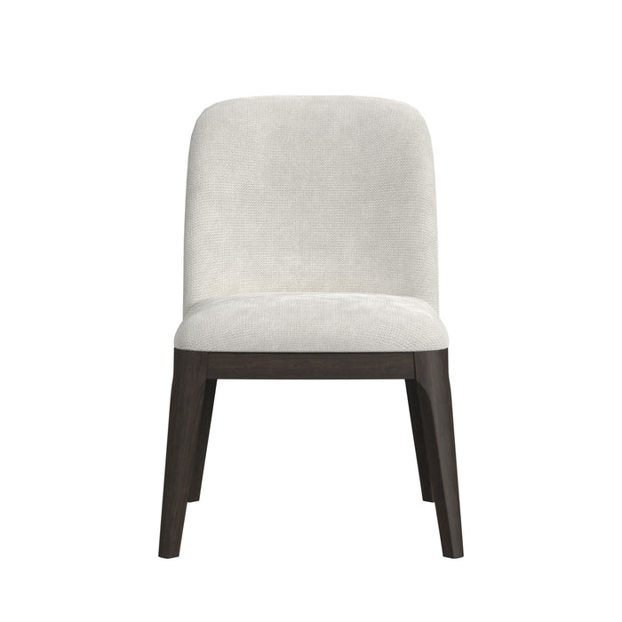 Sylvie Dining Side Chair with White Fabric in Dark Brown (2 Per Carton) - Jack’s Furniture and More (Laredo, TX)