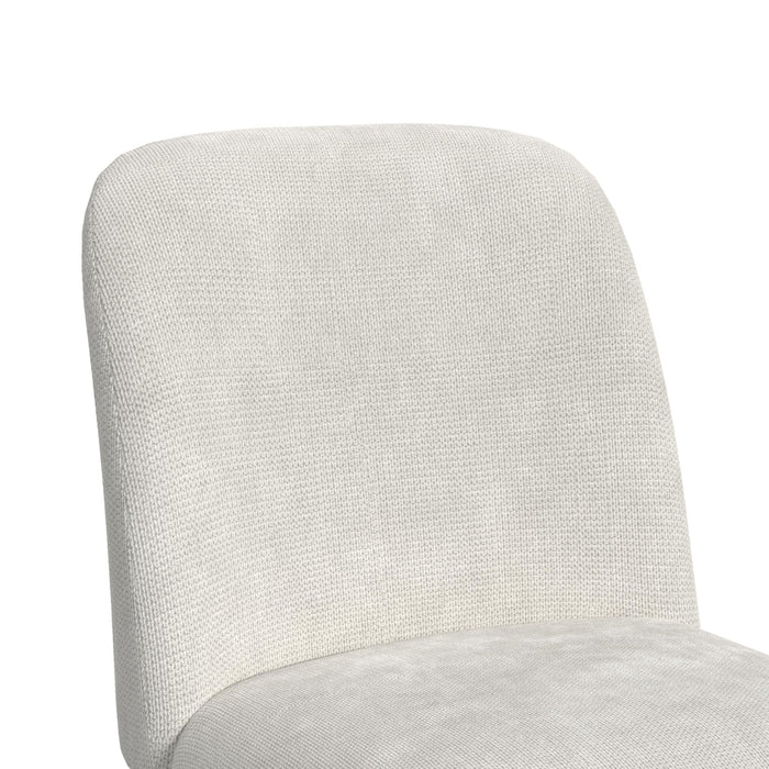 Sylvie Dining Side Chair with White Fabric in Dark Brown (2 Per Carton) - Jack’s Furniture and More (Laredo, TX)