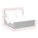 Sylvie UPH Bed with White Fabric - Jack’s Furniture and More (Laredo, TX)