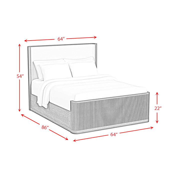 Sylvie UPH Bed with White Fabric - Jack’s Furniture and More (Laredo, TX)