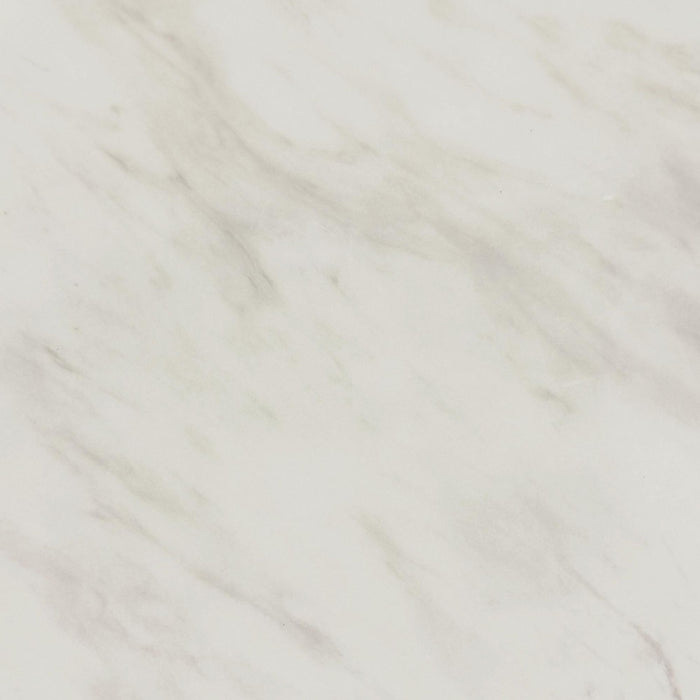 Sylvie Round End Table with White Faux Marble Top and Base in Dark Brown - Jack’s Furniture and More (Laredo, TX)