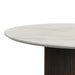 Sylvie Round Coffee Table with White Faux Marble Top and Base in Dark Brown - Jack’s Furniture and More (Laredo, TX)