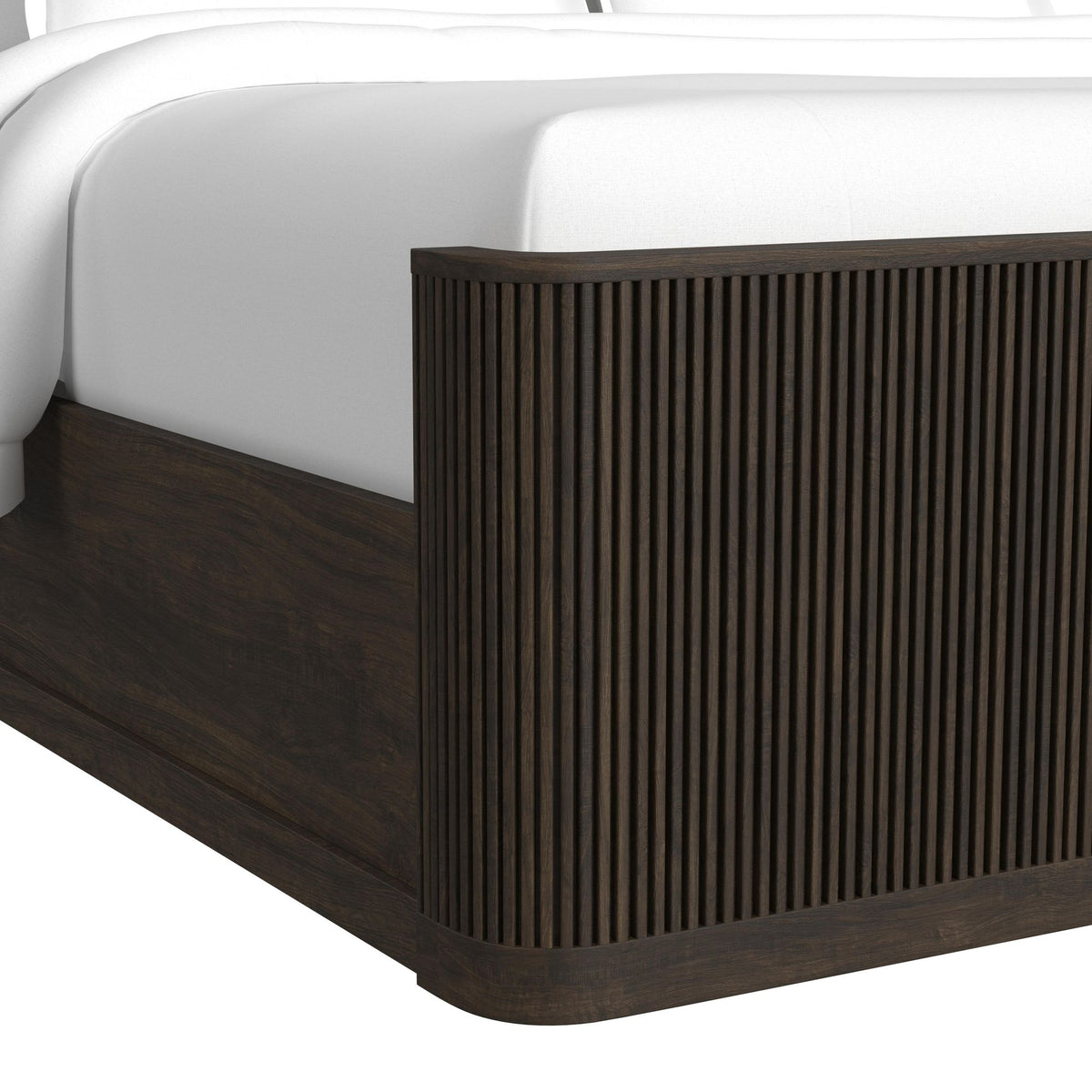 Sylvie UPH Bed with White Fabric