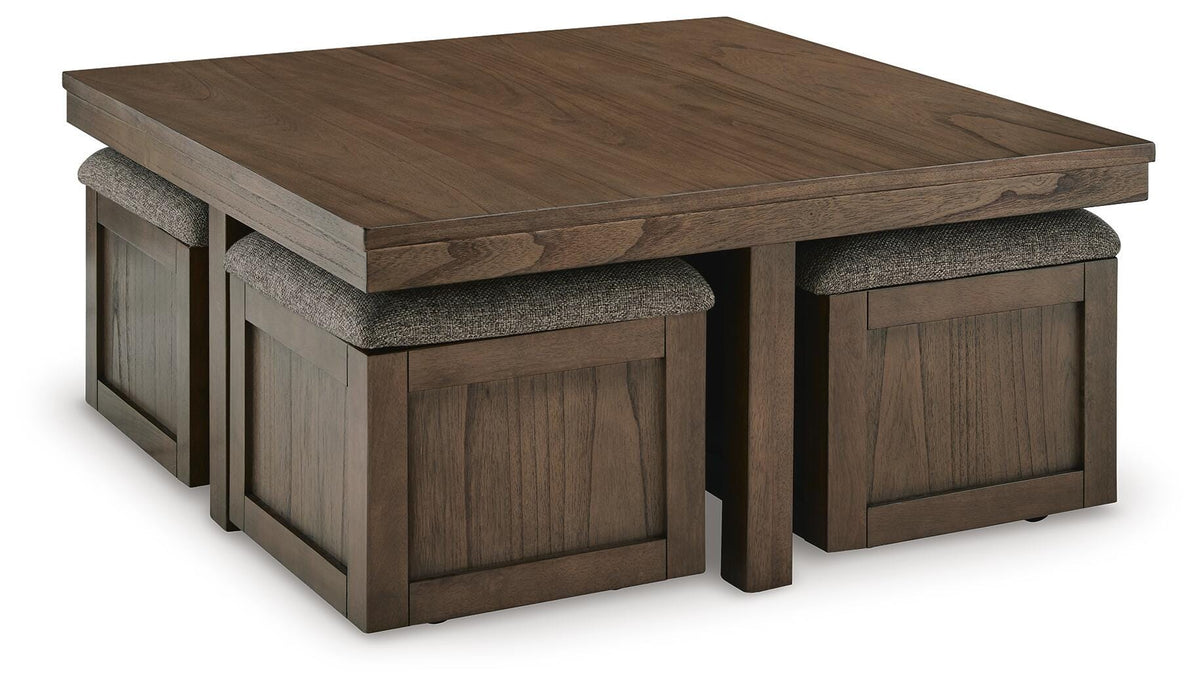 Boardernest Coffee Table with 4 Stools - Jack’s Furniture and More (Laredo, TX)