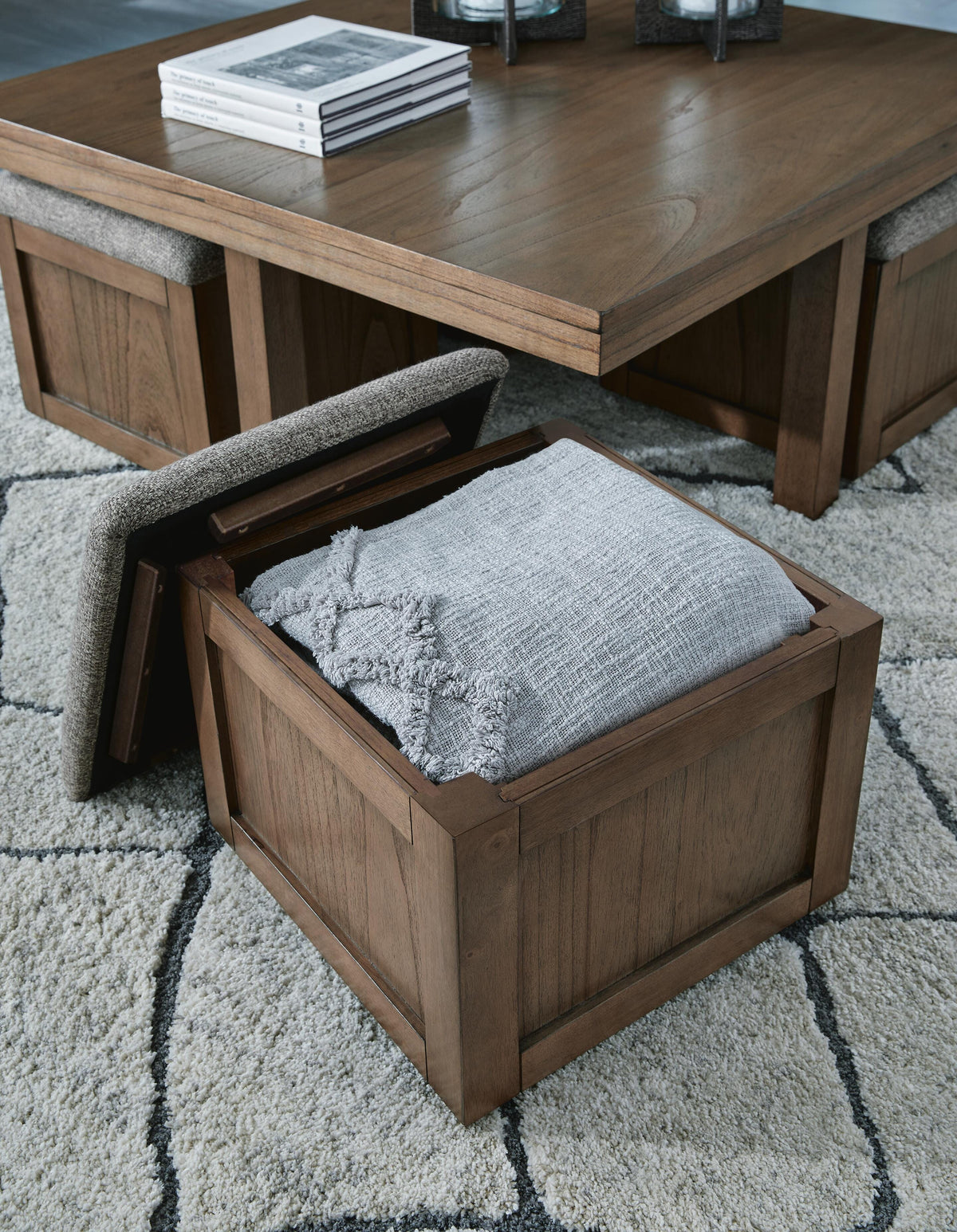Boardernest Coffee Table with 4 Stools - Jack’s Furniture and More (Laredo, TX)