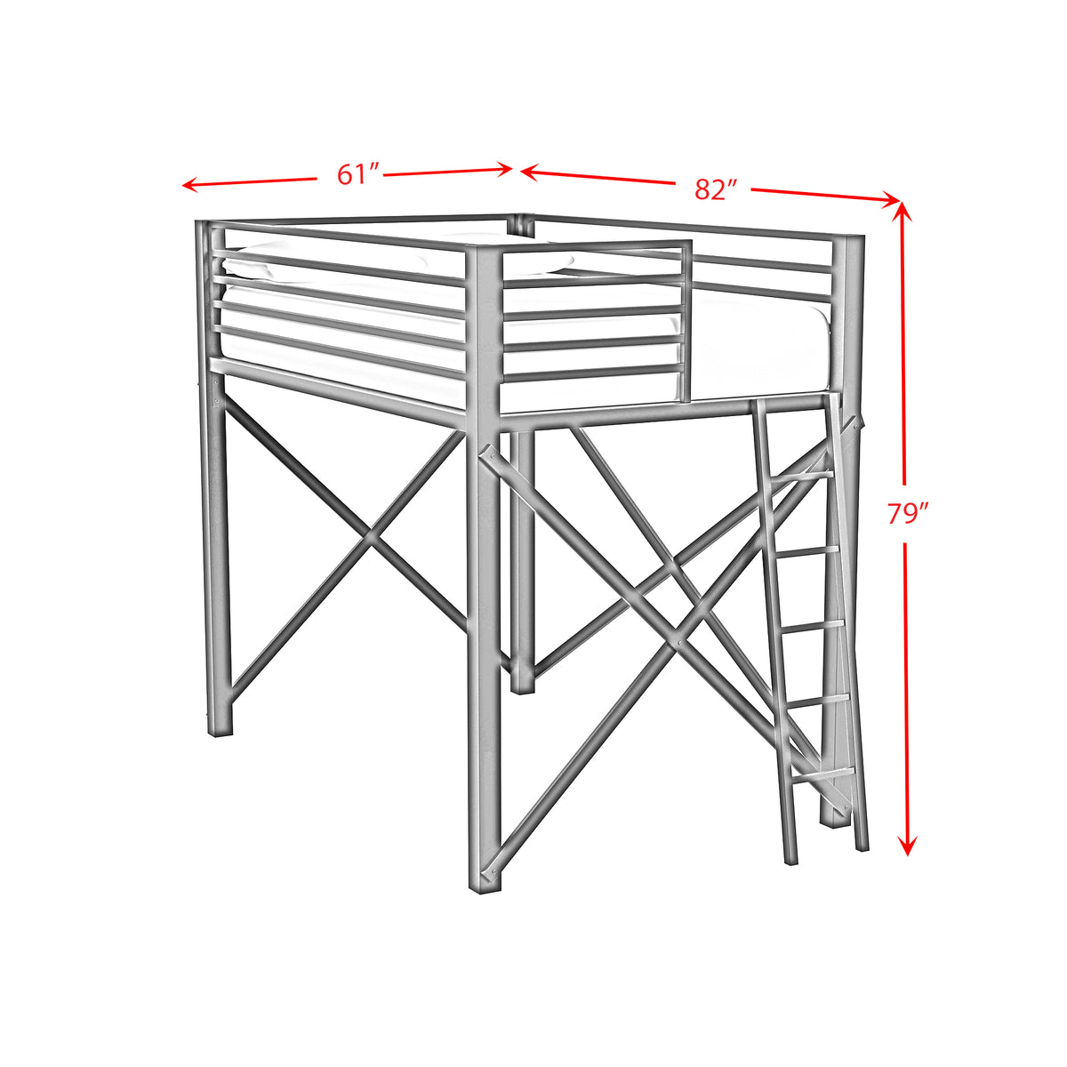 Talia Loft Bunk and Ladder - Jack’s Furniture and More (Laredo, TX)