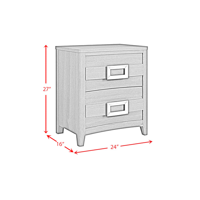 Tobias 2-Drawer Nightstand with USB in Black - Jack’s Furniture and More (Laredo, TX)