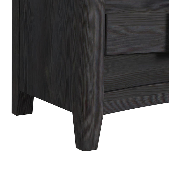 Tobias 2-Drawer Nightstand with USB in Black - Jack’s Furniture and More (Laredo, TX)