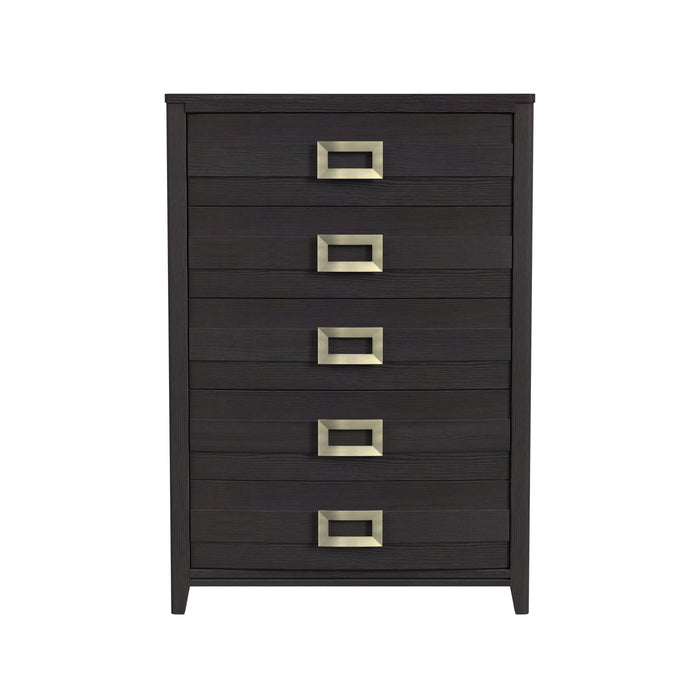 Tobias 5-Drawer Chest in Black - Jack’s Furniture and More (Laredo, TX)