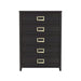 Tobias 5-Drawer Chest in Black - Jack’s Furniture and More (Laredo, TX)