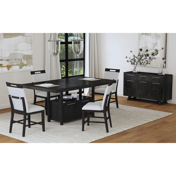 Transcend Counter Height Dining Set in Charcoal-Table and Four Chairs - Jack’s Furniture and More (Laredo, TX)