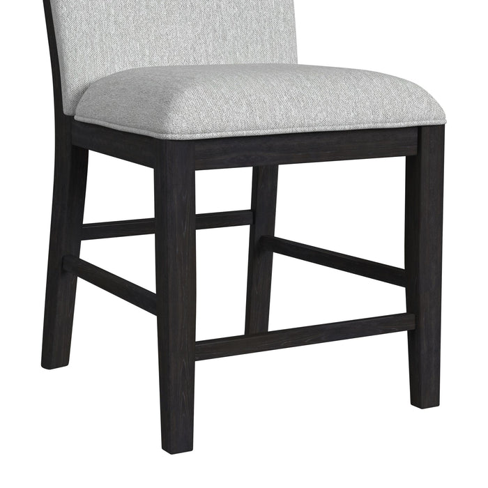Transcend Counter Side Chair with Light Grey Fabric in Charcoal (2 Per Carton) - Jack’s Furniture and More (Laredo, TX)