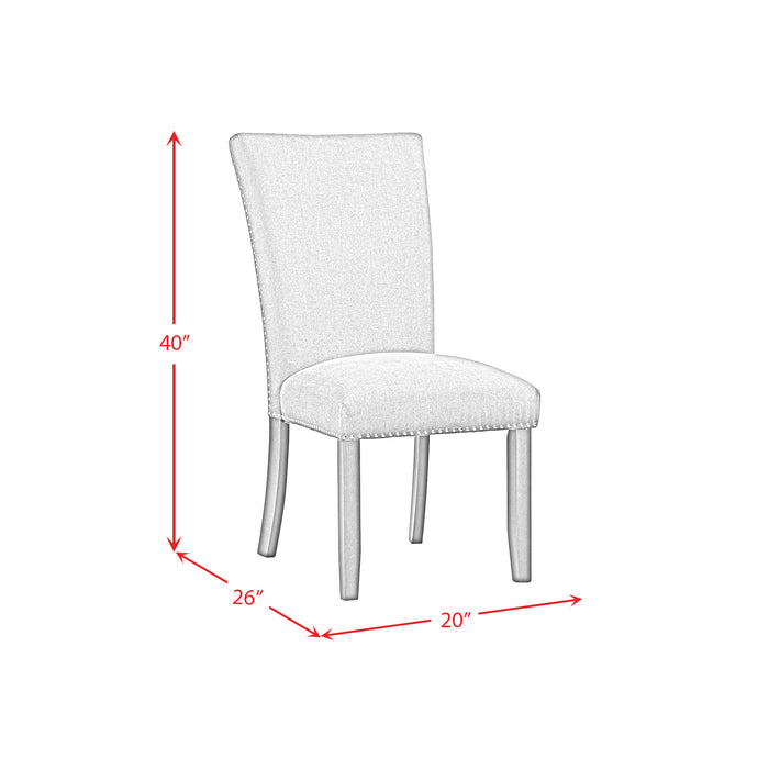 Transcend Dining Side Chair with Light Grey Fabric in Charcoal (2 Per Carton) - Jack’s Furniture and More (Laredo, TX)