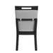 Transcend Dining Side Chair with Light Grey Fabric in Charcoal (2 Per Carton) - Jack’s Furniture and More (Laredo, TX)