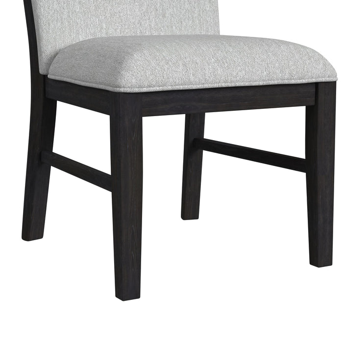 Transcend Dining Side Chair with Light Grey Fabric in Charcoal (2 Per Carton) - Jack’s Furniture and More (Laredo, TX)
