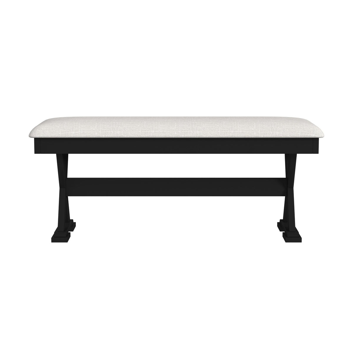 Tulane 6PC Dining Set with Table, 4 Chairs, and Bench in Oak and Black