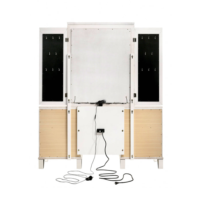 Twenty Nine Dressing Set w/LED & USB Plug White - Jack’s Furniture and More (Laredo, TX)