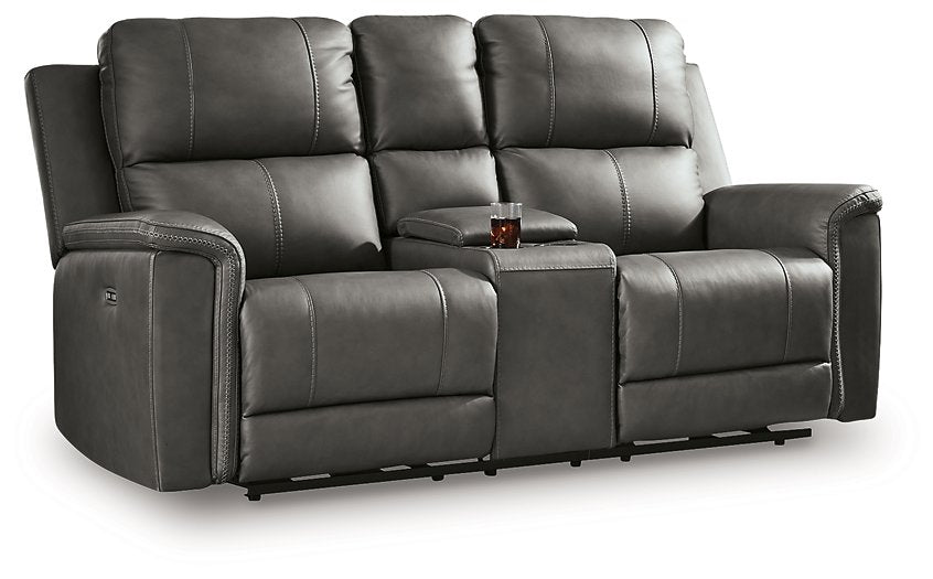 Bleckley Power Reclining Loveseat with Console - Jack’s Furniture and More (Laredo, TX)
