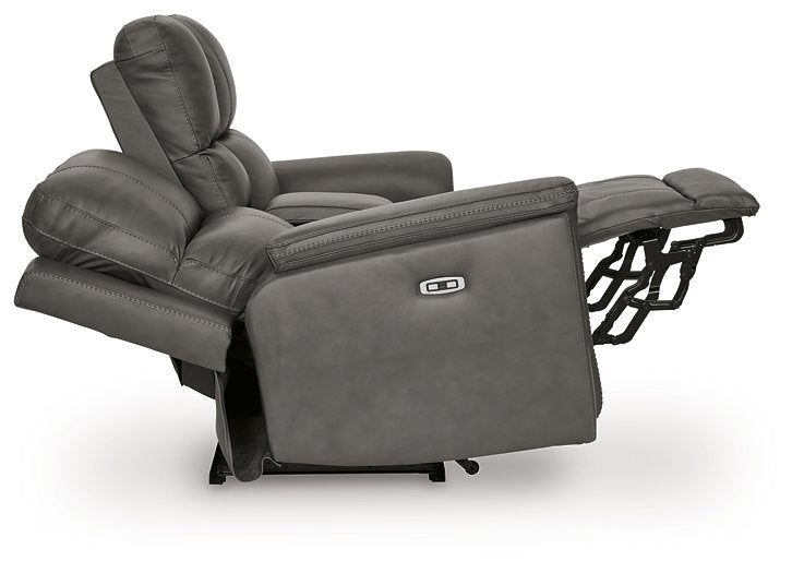 Bleckley Power Reclining Loveseat with Console - Jack’s Furniture and More (Laredo, TX)