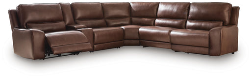 DeepWakes Reclining Sectional with Storage Console - Jack’s Furniture and More (Laredo, TX)