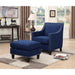 Erica 497 Ottoman W/Chrome Nail Heirloom Blue (ISTA 3) - Jack’s Furniture and More (Laredo, TX)