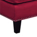 Erica 497 Ottoman W/Chrome Nail Heirloom Berry (ISTA 3) - Jack’s Furniture and More (Laredo, TX)