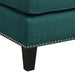 Erica 497 Ottoman W/Chrome Nail Heirloome Teal (ISTA 3) - Jack’s Furniture and More (Laredo, TX)
