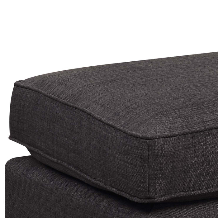 Erica 497 Ottoman W/Chrome Nail Heirloom Charcoal (ISTA 3) - Jack’s Furniture and More (Laredo, TX)