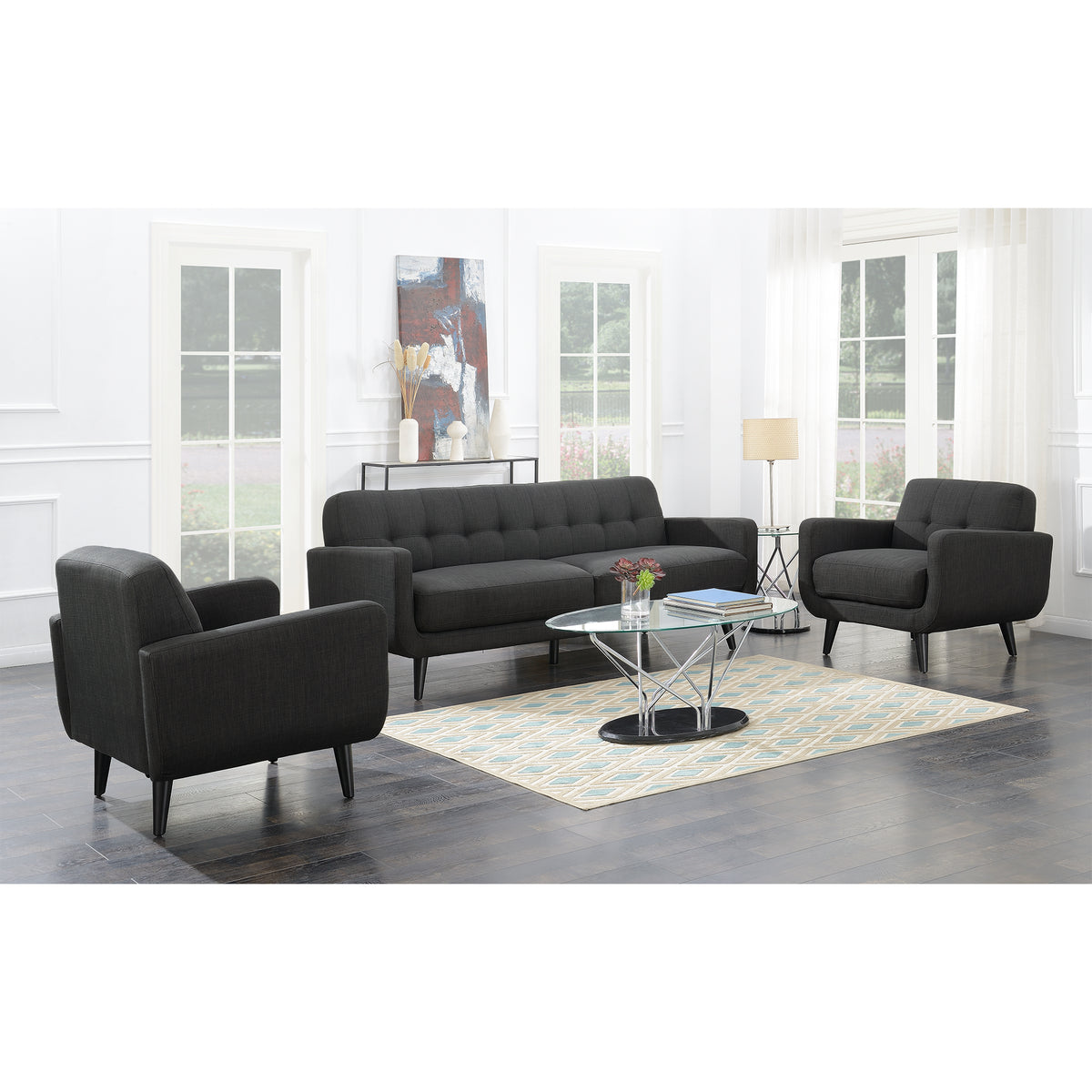 Hadley 4480 KD Chair Heirloom Charcoal - Jack’s Furniture and More (Laredo, TX)