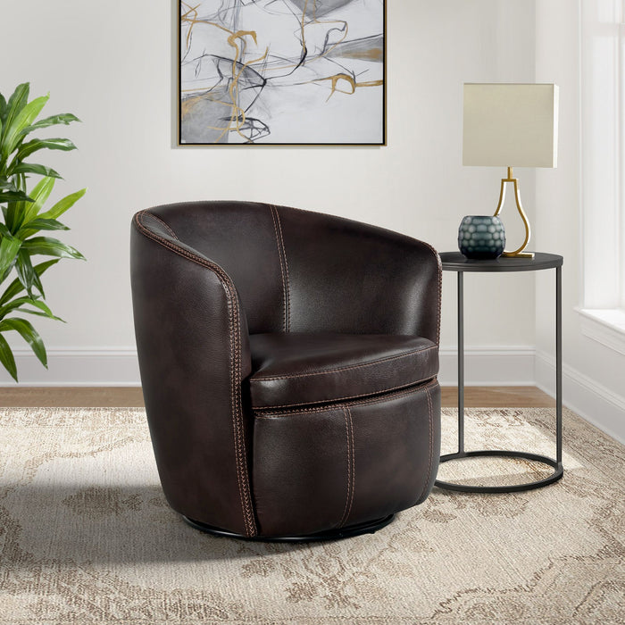 Vito Swivel Chair in Pebble Brown - Jack’s Furniture and More (Laredo, TX)
