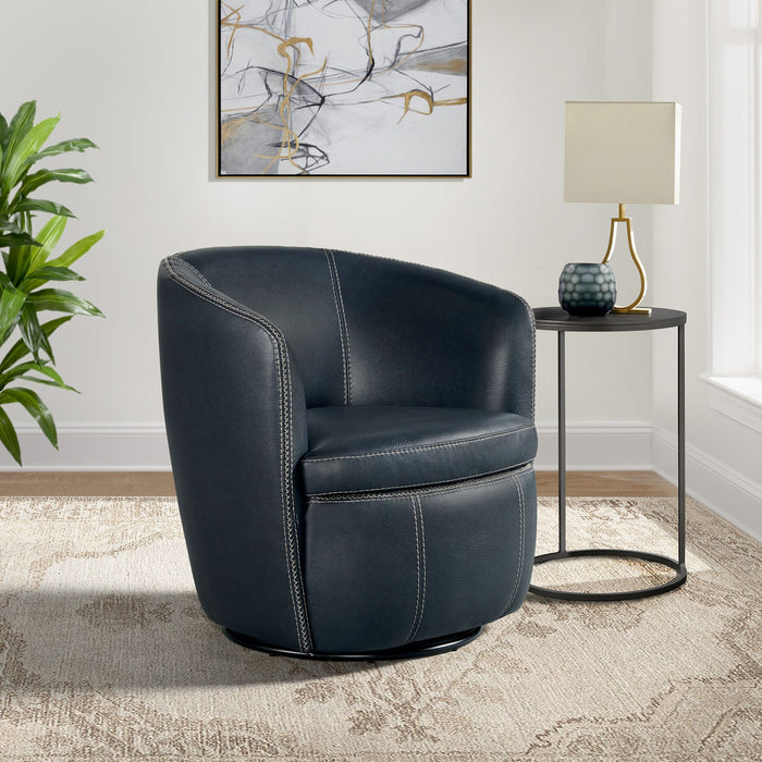 Vito Swivel Chair in Pebble Navy - Jack’s Furniture and More (Laredo, TX)