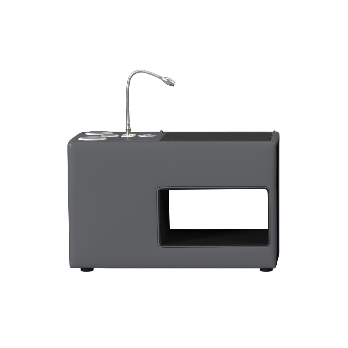 Valari Nightstand with Electronic Features in Grey PU - Jack’s Furniture and More (Laredo, TX)