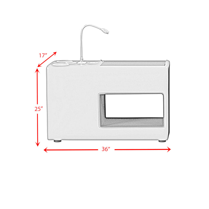 Valari Nightstand with Electronic Features in Grey PU - Jack’s Furniture and More (Laredo, TX)