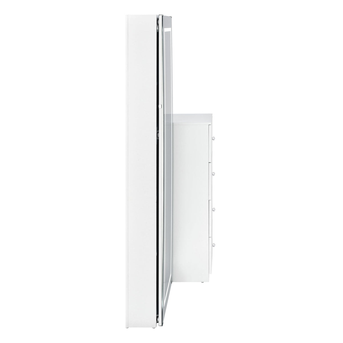 Vancouver Floor Mirror With Storage in White - Jack’s Furniture and More (Laredo, TX)
