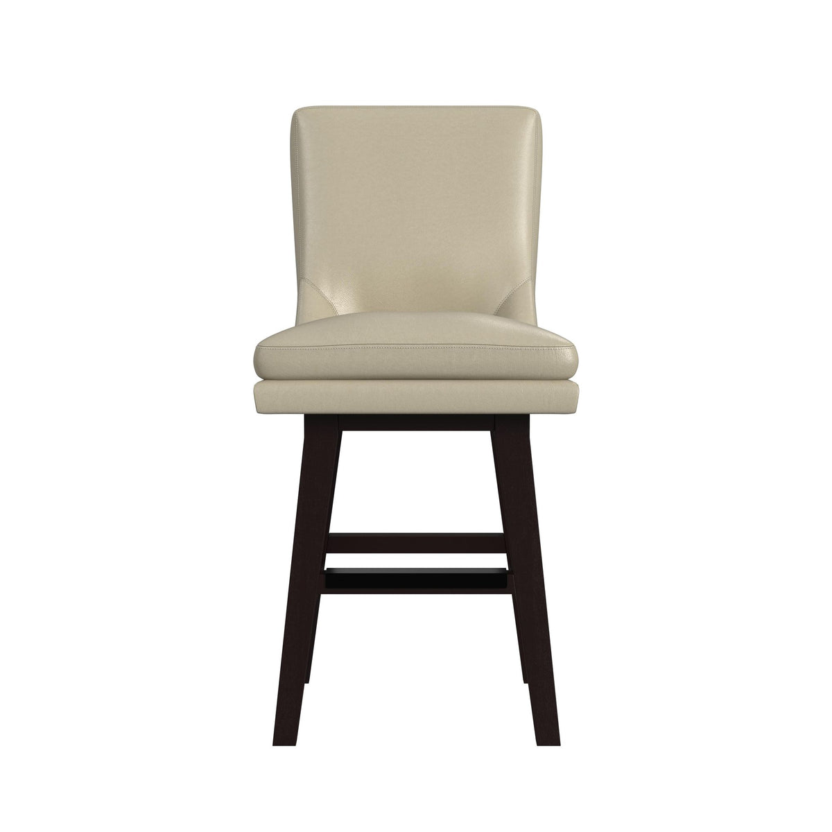 Villanova Swivel Counter Stool with Beige PU in Espresso (2 Per Carton) - Jack’s Furniture and More (Laredo, TX)