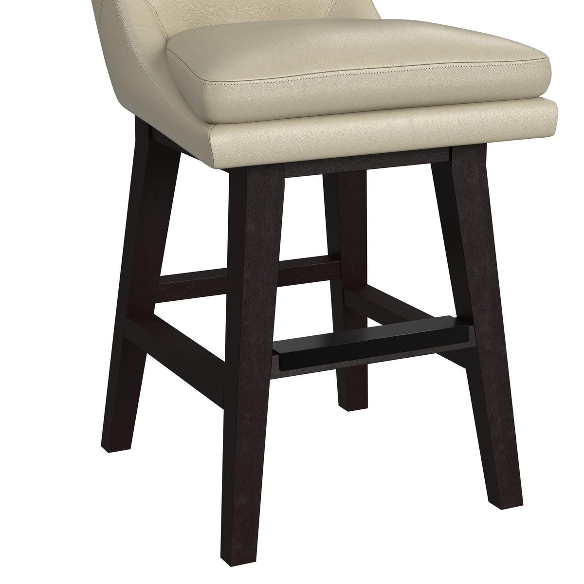 Villanova Swivel Counter Stool with Beige PU in Espresso (2 Per Carton) - Jack’s Furniture and More (Laredo, TX)
