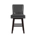 Villanova Swivel Counter Stool with Pewter PU in Espresso (2 Per Carton) - Jack’s Furniture and More (Laredo, TX)