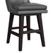 Villanova Swivel Counter Stool with Pewter PU in Espresso (2 Per Carton) - Jack’s Furniture and More (Laredo, TX)