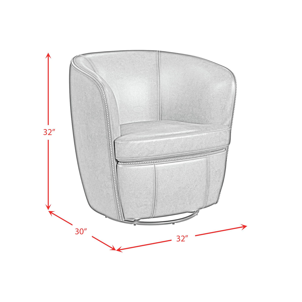 Vito Swivel Chair in Pebble Brown - Jack’s Furniture and More (Laredo, TX)